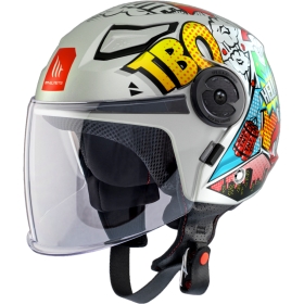 Casque Enfant MT Helmets Lite Kid TBO A0 Blanc Multicolore