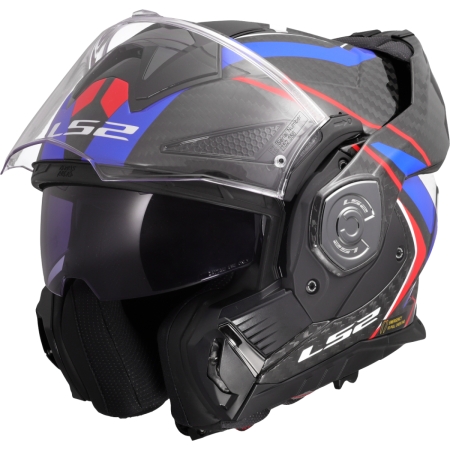 Casque LS2 FF901 Advant X Carbon Future II Blanc Bleu