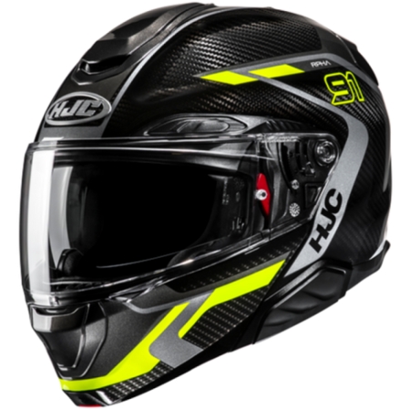 Casque HJC RPHA91 Carbon Lagos Noir Jaune Fluo