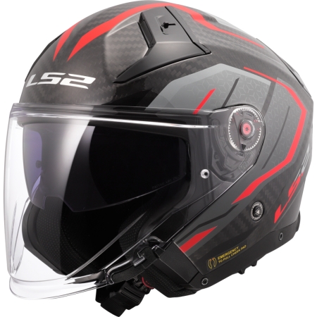 Casque Ls2 OF603 Infinity II Carbon Urus Rouge