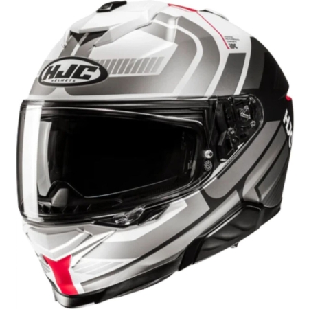 Casque HJC I71 Viz MC1SF Gris Blanc Rouge