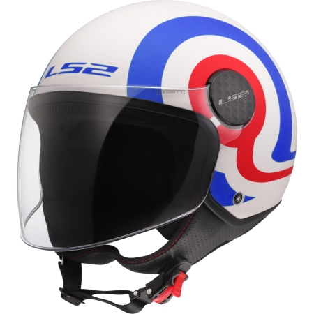 Casque Ls2 OF558 Sphere Lux II Urby Blanc Bleu Rouge