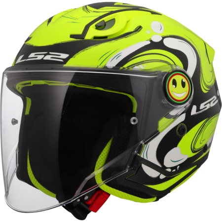 Casque Enfant Ls2 OF622 Funny II Glup Haute Visibilité Jaune Fluo