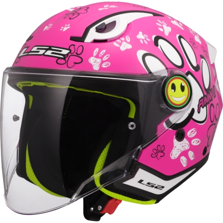 Casque Enfant Ls2 OF622 Funny II Paws Rose