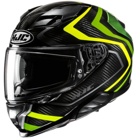 Casque HJC F71 Carbon Nevio MC3H Noir Jaune Vert