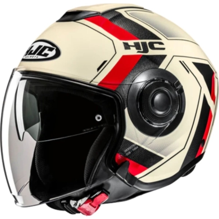 Casque HJC I40N Velu MC1 Beige Rouge