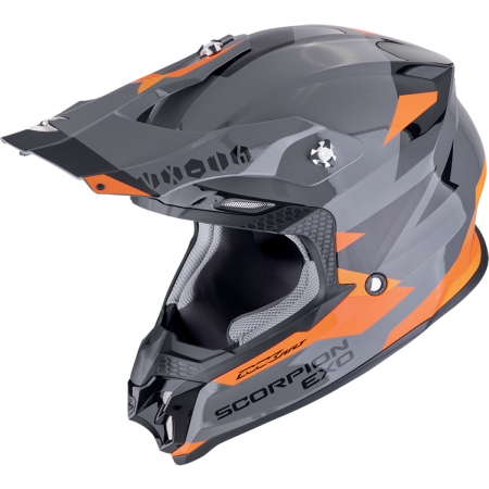 Casque Scorpion VX-16 Evo Air Rod Gris Orange