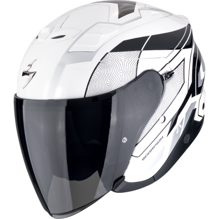 Casque Scorpion Exo-Z1 Vue Blanc Noir Argent - Casque Jet SCORPION