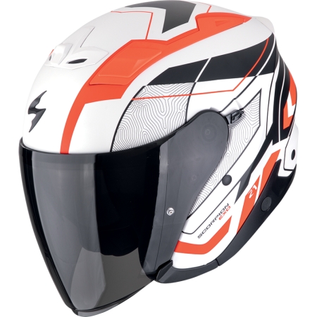Casque Scorpion Exo-Z1 Vue Blanc Mat Rouge Noir
