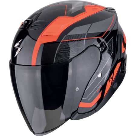 Casque Scorpion Exo-Z1 Vue Noir Rouge - Casque Jet SCORPION