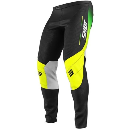 Pantalon Cross Shot Contact Apex Mx25 Jaune Vert - Equipement Cross SHOT