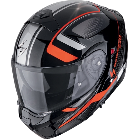 Casque Scorpion Exo-930 Evo Ardens Noir Métal Rouge - Casque Transformable SCORPION