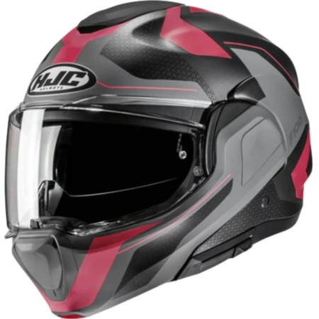Casque HJC F100 Bios MC8SF Gris Noir Rose