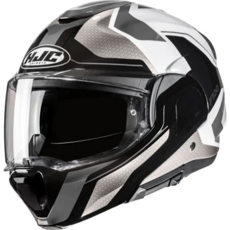 Casque HJC F100 Bios MC5SF Gris Blanc