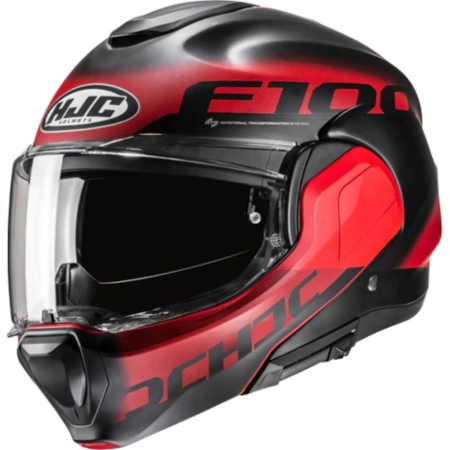 Casque HJC F100 Hetal MC1SF Rouge Noir