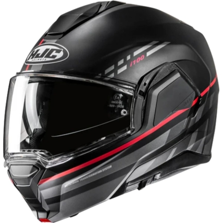 Casque HJC I100 Sysma MC1SF Noir Rouge