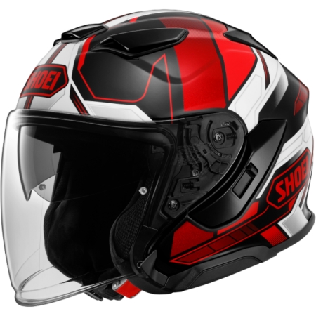 Casque Shoei J-Cruise 3 Whizzy Tc-1 Blanc Rouge Noir - Casque Jet SHOEI