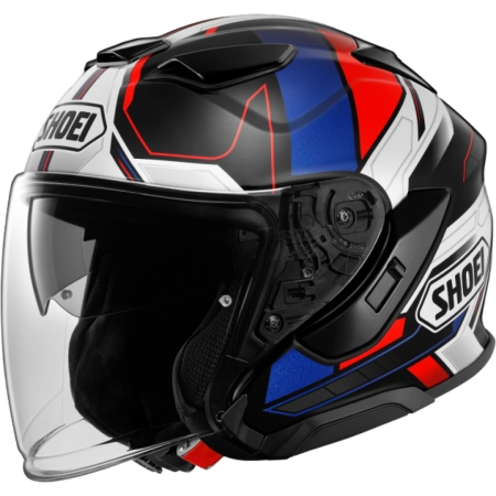 Casque Shoei J-Cruise 3 Whizzy Tc-10 Blanc Rouge Bleu - Casque Jet SHOEI