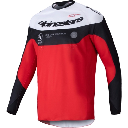 Maillot Cross Alpinestars Pro-Dura Noir Rouge Brillant Blanc
