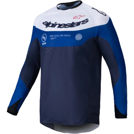 Maillot Cross Alpinestars Pro-Dura Navy Bleu Brillant Blanc