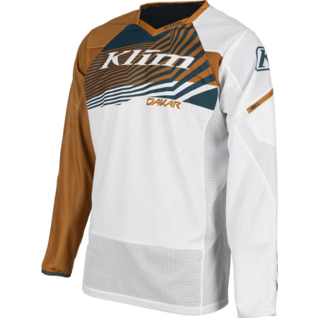 Maillot Cross Klim Dakar Marron Blanc - Equipement Cross KLIM