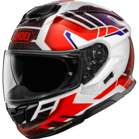 Casque Shoei GT-AIR 3 Hike TC-10 Rouge Blanc Bleu - Casque Intégral SHOEI