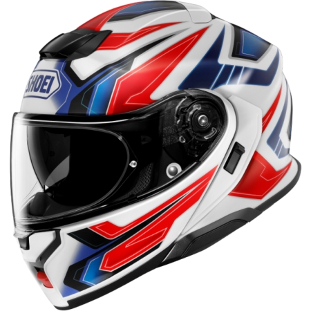 Casque Shoei Neotec 3 Anthem TC-10 Rouge Blanc Bleu - Casque Modulable SHOEI