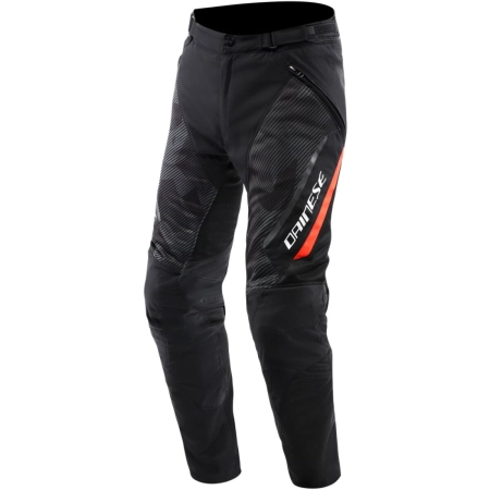Pantalon Dainese Drake 2 Super Air Tex Noir Anthracite Rouge Fluo