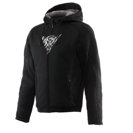 Sweat À Capuche Dainese Bovisa Safety Hoodie Full Zip Noir Blanc