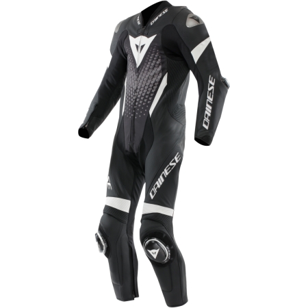Combinaison 1 Pièce Dainese Laguna Seca 6 Perf S/T Version Courte Noir Blanc Anthracite