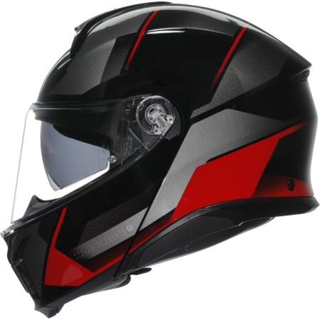 AGV Casque modulable AGV TOURMODULAR - PERCEPTION — noir, multicolore et rouge