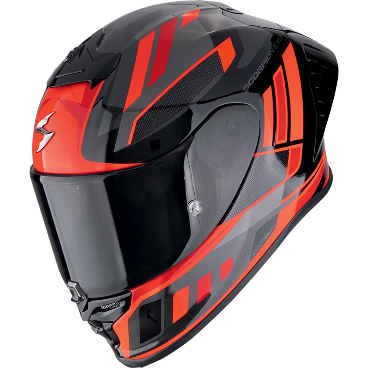 Casque Scorpion Exo R1 Evo II Air Vital Noir Argent Rouge