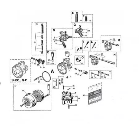 Carburateur Dell Orto SHBC 19.19 - Moteur DELL ORTO