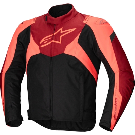 Blouson Alpinestars T-Jaws V4 WP Noir Rouge Fluo Rouge Foncé