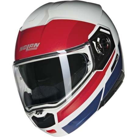 Casque Nolan N90-3 06 Roboto 345 Blanc Rouge Bleu