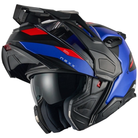 Casque Modulable Nexx X.Lifecountry Terra Bleu Rouge Mat