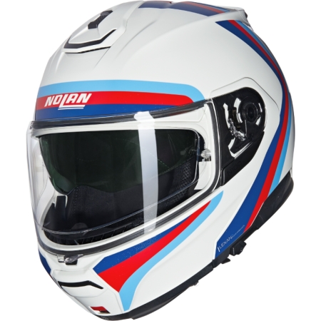 Casque Nolan N100-6 Assoluto 347 Blanc Bleu Rouge