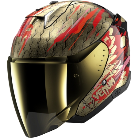 Casque Shark Skwal I3 Jet Venum Or Rouge - Casque Jet SHARK