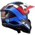 Casque Cross Ls2 MX703 Carbone X-Force Galuo Blanc Rouge Bleu