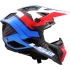 Casque Cross Ls2 MX703 Carbone X-Force Galuo Blanc Rouge Bleu