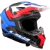 Casque Cross Ls2 MX703 Carbone X-Force Galuo Blanc Rouge Bleu