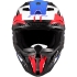 Casque Cross Ls2 MX703 Carbone X-Force Galuo Blanc Rouge Bleu