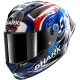 Casque Shark Aeron GP Fim Racing Replica Zarco Signature Noir Blanc Bleu Rouge Brillant