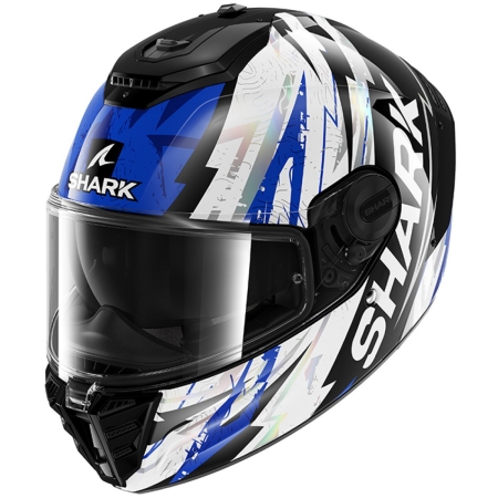 Casque Shark Spartan RS Hibolt Noir Blanc Bleu Brillant - Casque Intégral SHARK