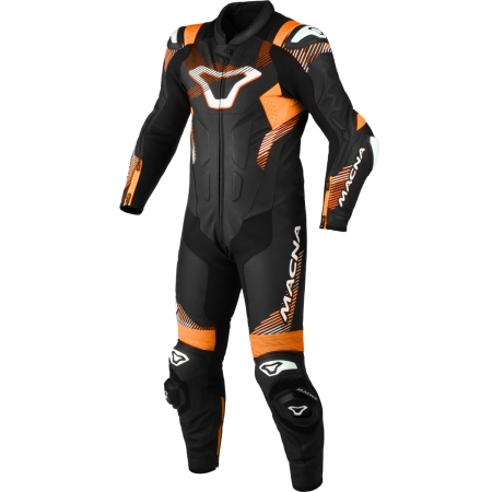 Combinaison 1 Pièce Macna Armadyl Noir Orange - Combinaison Cuir MACNA