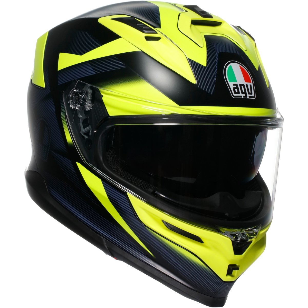 Casque AGV K7 Mplk Glimpse Noir Jaune Fluo