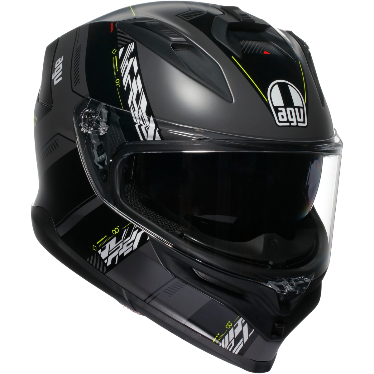 Casque AGV K7 Mplk Kyber Gris Mat Jaune Fluo