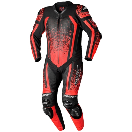 Combinaison RST ProSeries EVO Airbag Rouge Fluo Noir - Combinaison Cuir RST