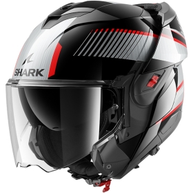Casque Shark OXO Sikter Noir Blanc Gris Brillant
