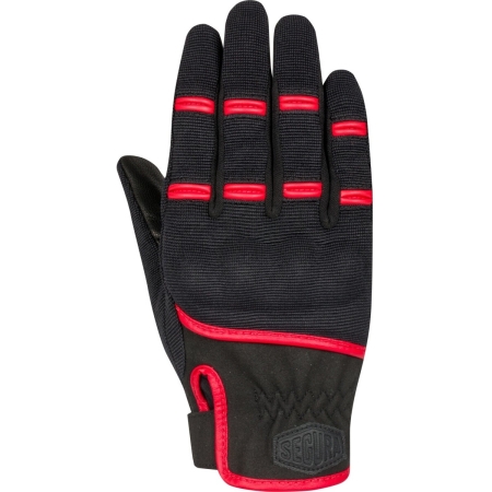 Gants Femme Segura Lady Palmer Noir Rouge